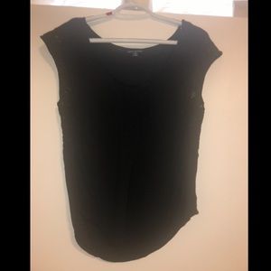 Black, lace patterned top